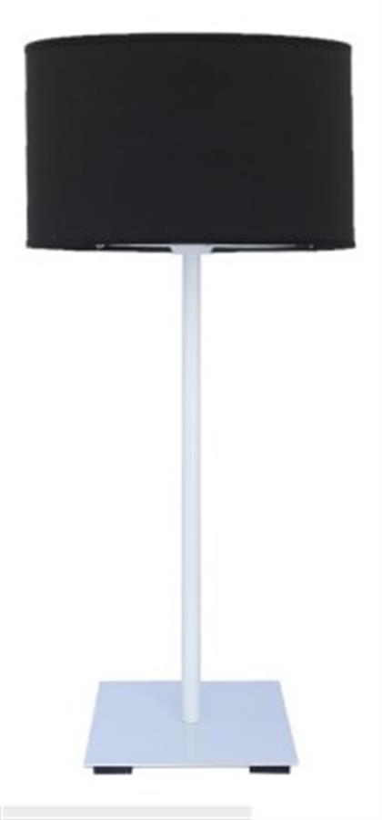 LAMPARA DE MESA LISA BASE CUADRADA BLANCA