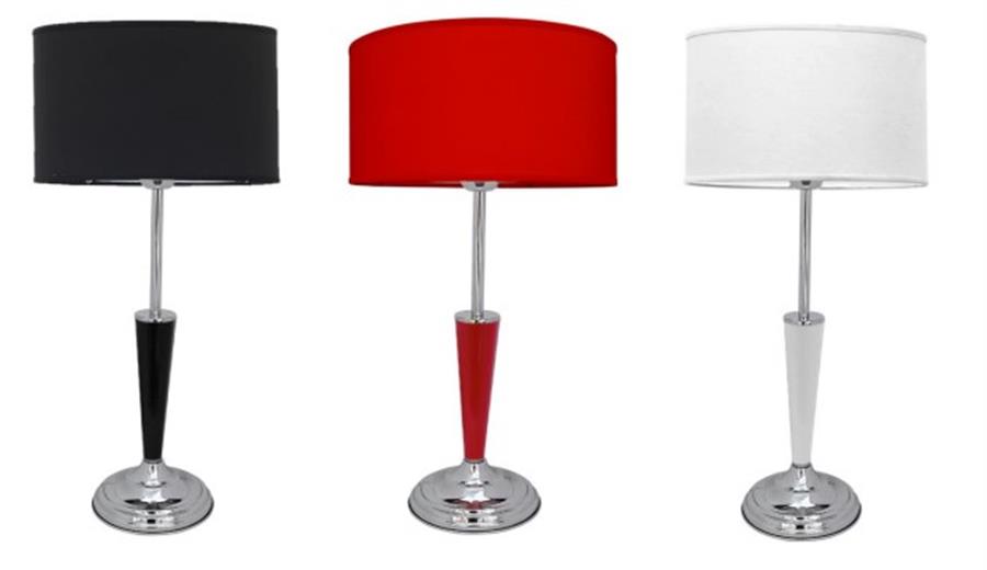 LAMPARA DE MESA PLATIL BASE BOMBE CON CONO